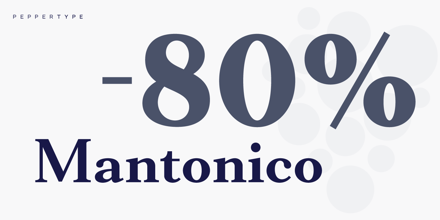 Пример шрифта Mantonico Bold